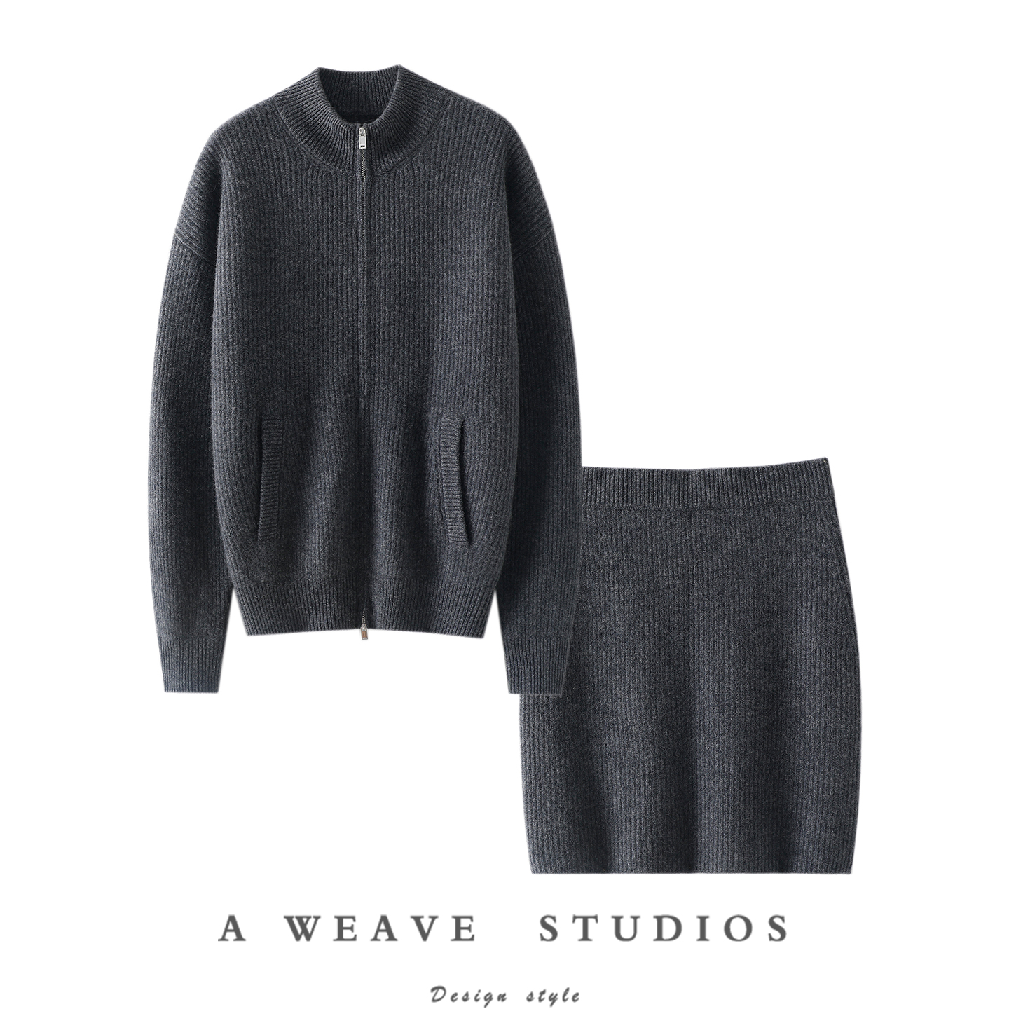 启超官方高端100%纯山羊绒衫套装