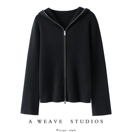 启超官方高端100%纯山羊绒开衫