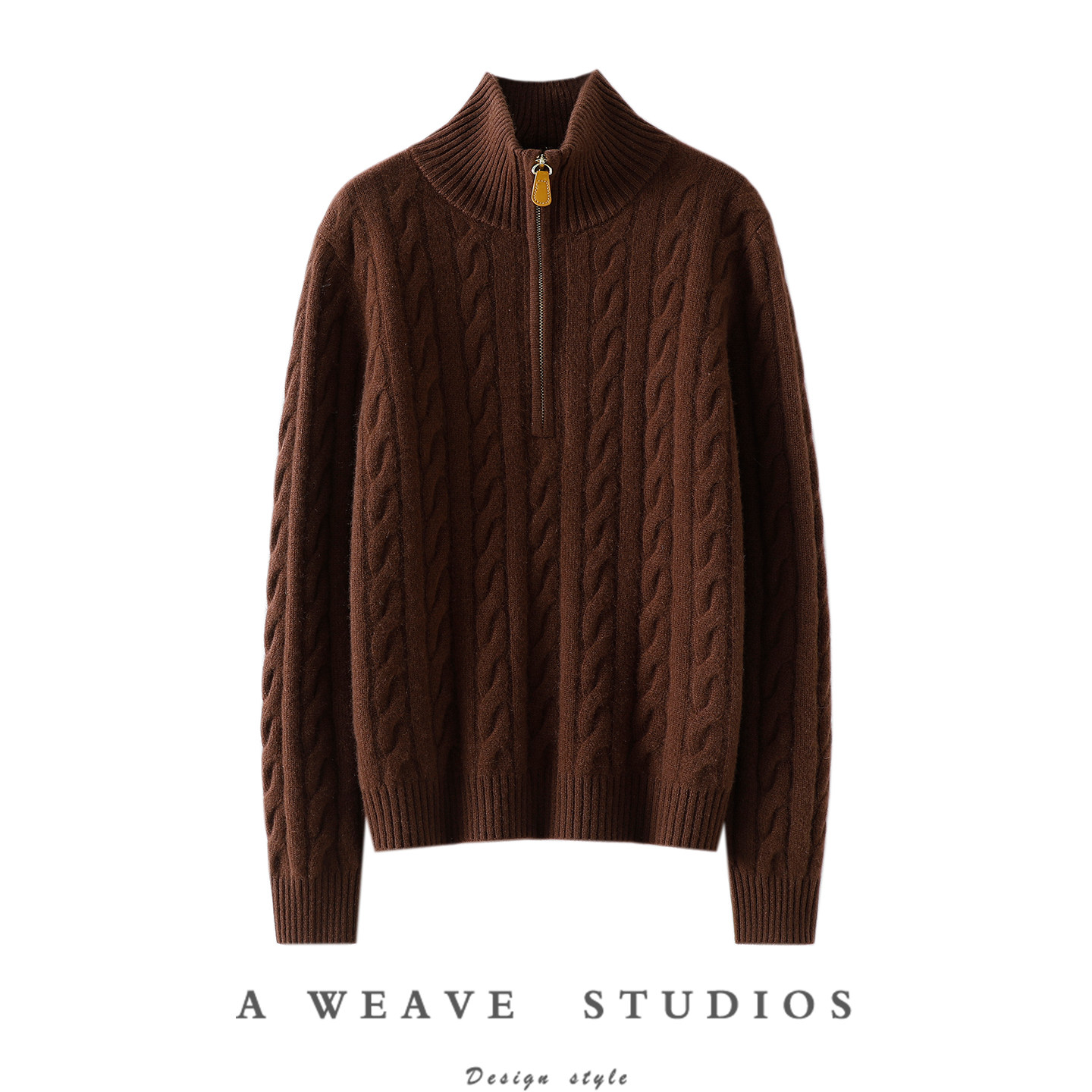 素颜也能打！加厚绞花100%纯山羊绒开衫女高领半开拉链毛衣秋冬,女装/女士精品,羊绒衫,淘宝优惠券,粉丝福利购,淘宝优惠卷