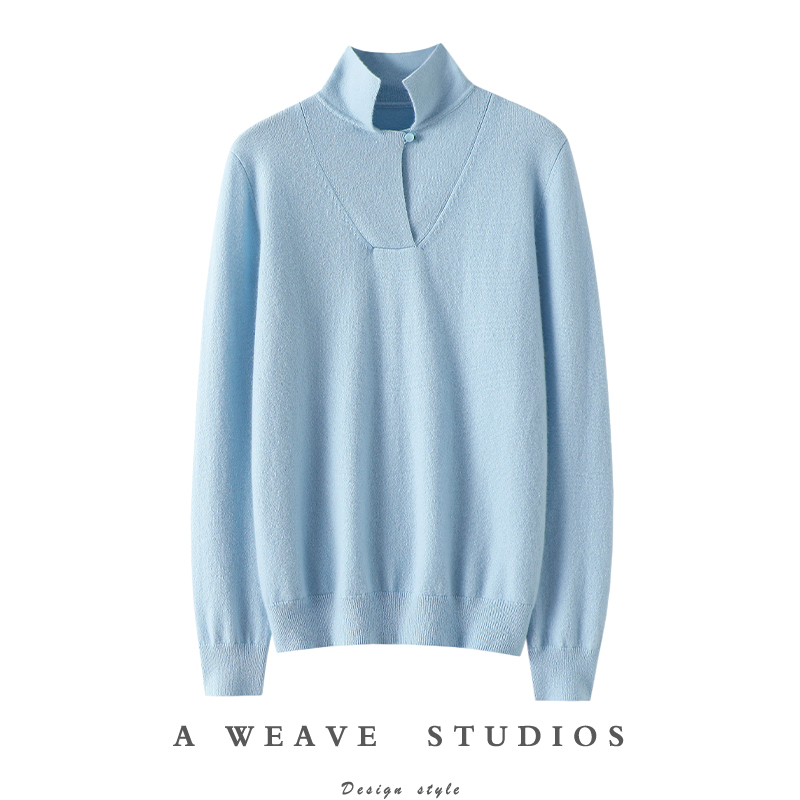 启超官方高端100%纯山羊绒衫