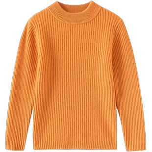 傲娇的品质~半高领儿童羊绒衫坑条弹力男女款童装针织打底衫秋冬