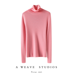 通勤神器！优雅显瘦~高领羊绒衫女修身纯羊绒毛衣针织打底衫秋冬