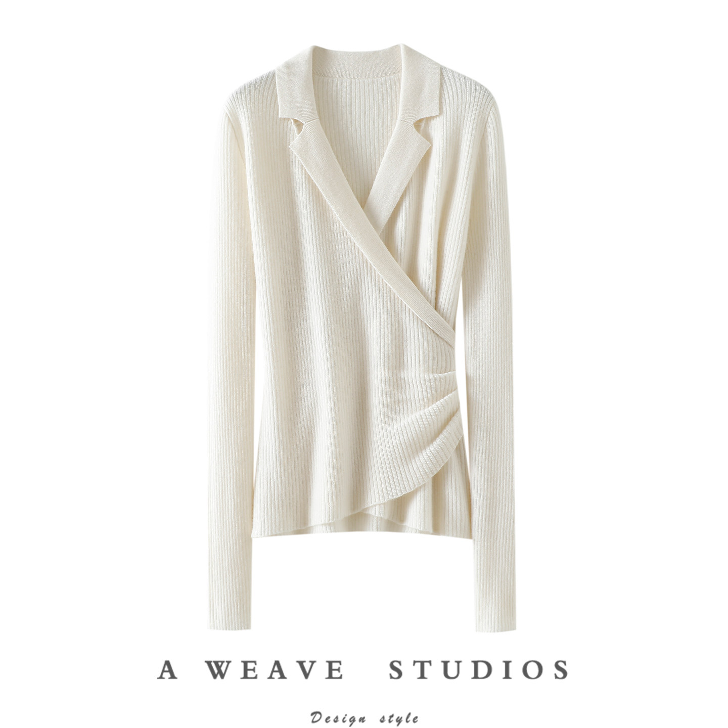 官方正品~法式轻奢优雅100%纯山羊绒衫女交叠式纯羊绒毛衣秋冬,女装/女士精品,羊绒衫,淘宝优惠券,粉丝福利购,淘宝优惠卷