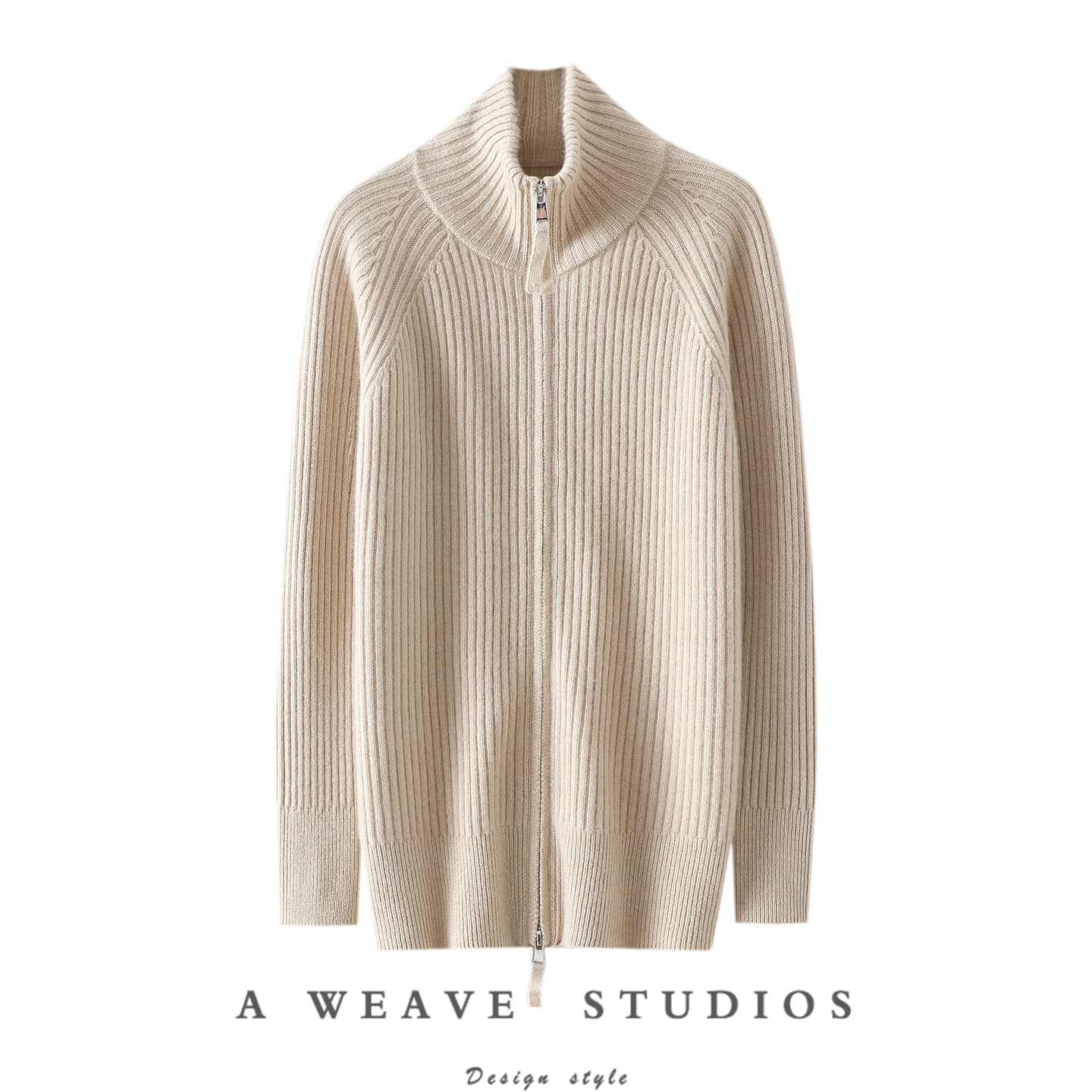 版型好到尖叫！小中长款加厚100%纯山羊绒拉链开衫女高领外套秋冬,女装/女士精品,羊绒衫,淘宝优惠券,粉丝福利购,淘宝优惠卷