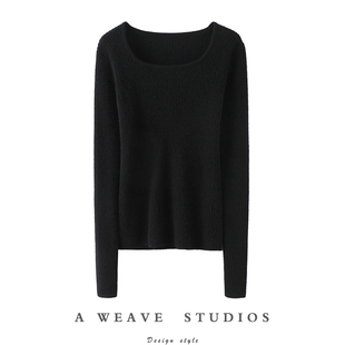 纯羊绒毛衣针织打底衫 品味出众 女圆领修身 100%山羊绒衫 好搭配