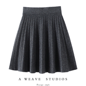 年度ZUI爱 百褶纯羊绒半身裙显瘦A字小个子短裙女针织半裙子秋冬