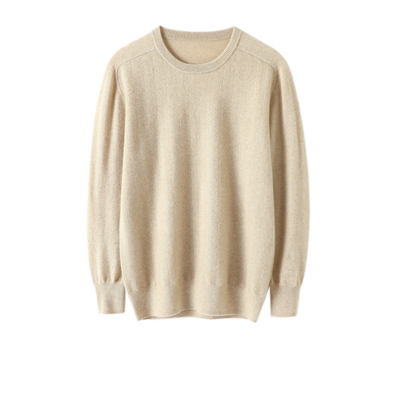 당신의 기질을 보여주세요  순수 캐시미어 스웨터 남성 라운드 넥 캐시미어 스웨터 가을 겨울 느슨한 니트 바닥 셔츠 남성