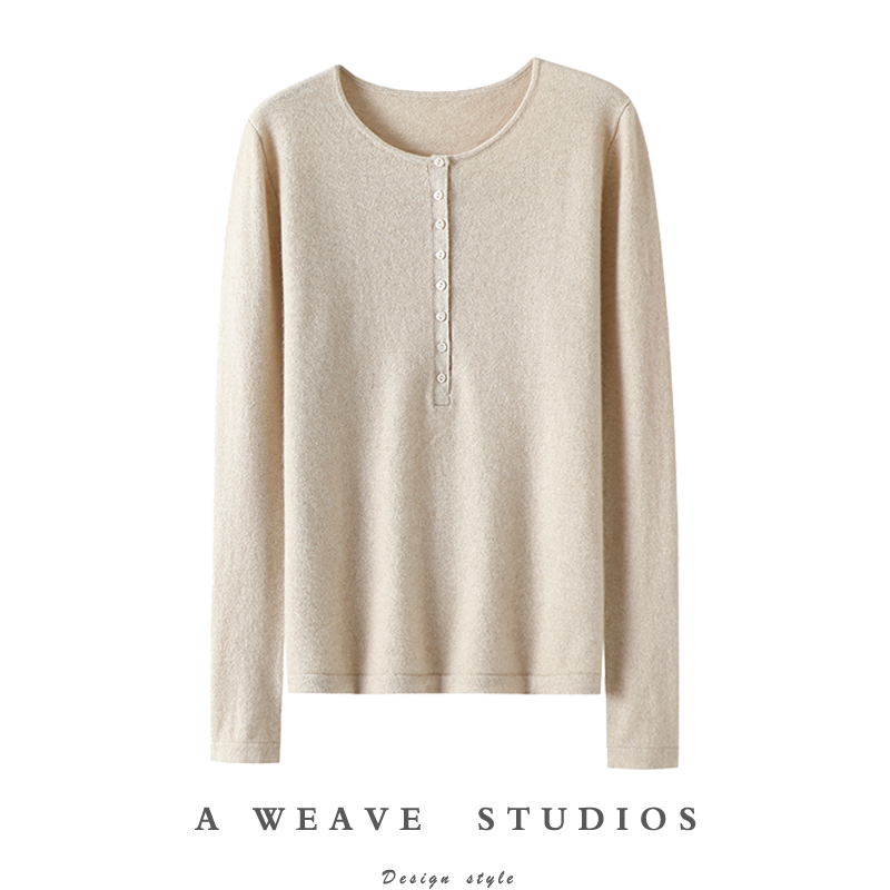 启超官方高端100%纯山羊绒衫