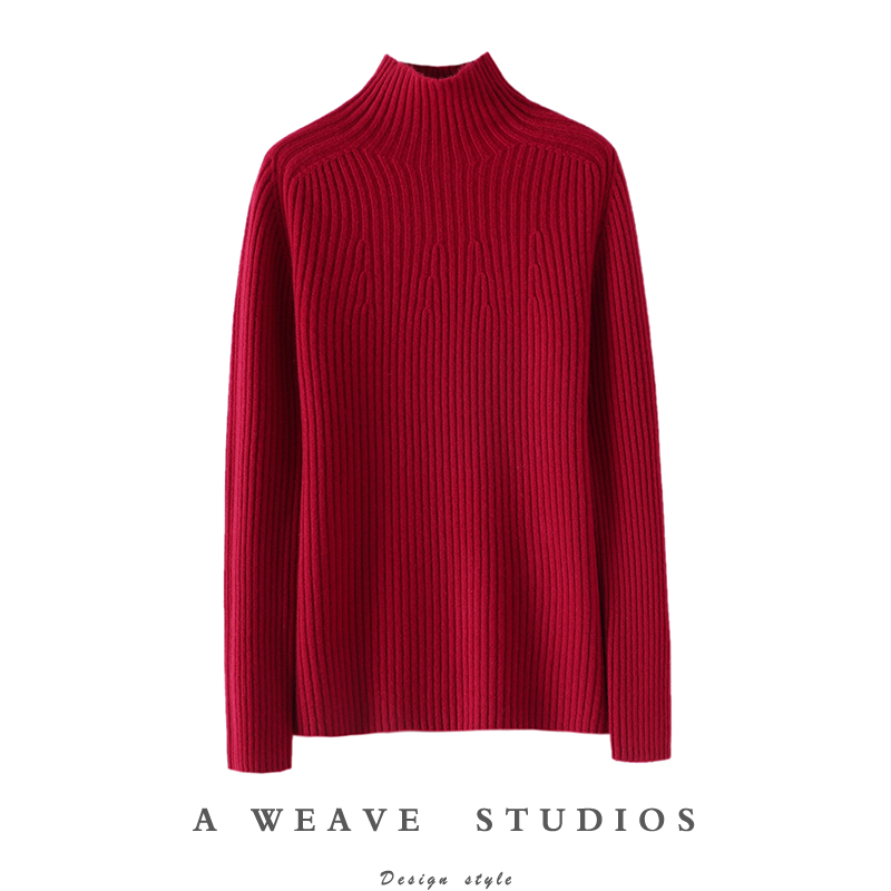 启超高端100%纯山羊绒衫