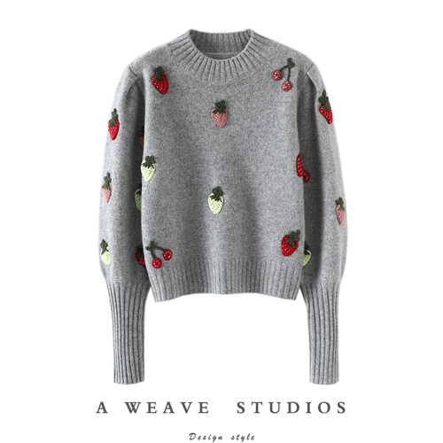 启超高端100%纯山羊绒衫