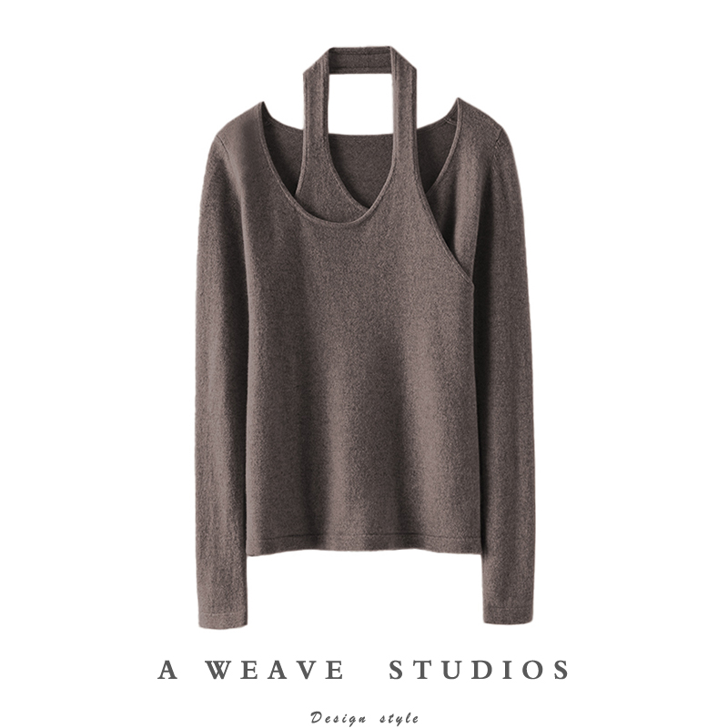 启超高端100%纯山羊绒衫