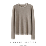 巨有品位！圆领100%纯山羊绒衫女纯羊绒毛衣针织打底衫秋冬季上衣