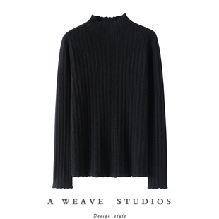 时尚前沿~半高领100%纯山羊绒衫女纯羊绒毛衣针织打底衫秋冬新款