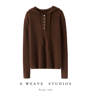 秋冬帽衫 女纯山羊绒毛衣针织打底衫 型提升品位～连帽100%羊绒衫 版