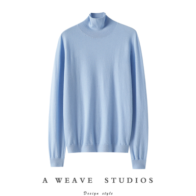 启超官方高端精纺100%纯山羊绒衫