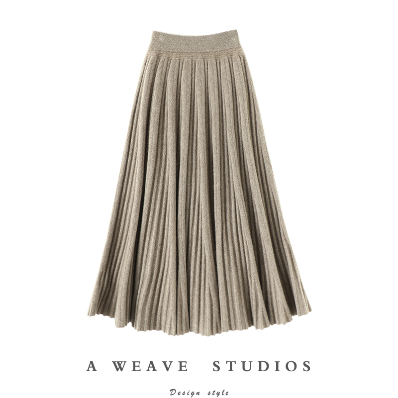 启超官方高端100%纯山羊绒裙