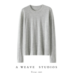 惊艳这质感~高定精纺100%纯山羊绒衫女圆领羊绒毛衣针织打底衫