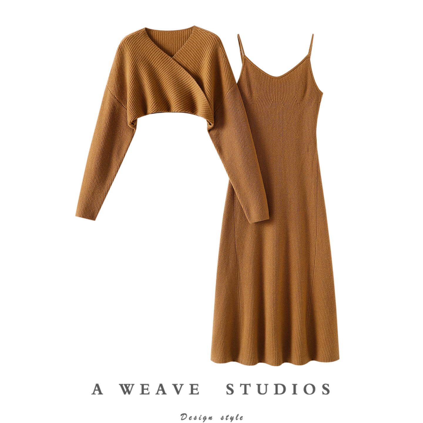 启超官方高端100%纯山羊绒套装