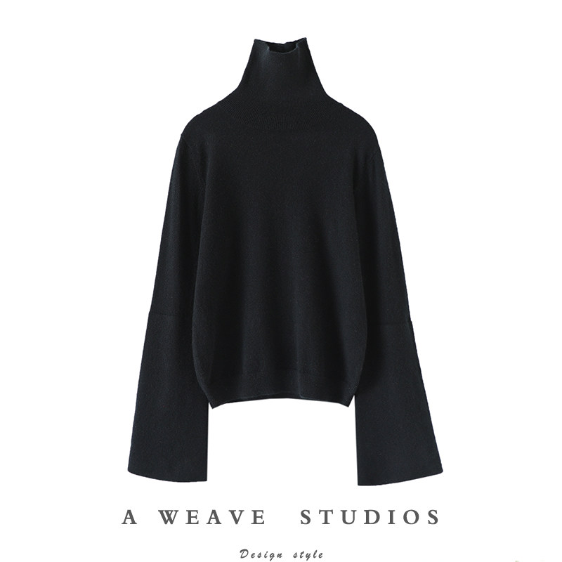 盛放情感~双层大廓袖高领羊绒衫女100纯羊绒毛衣套头内搭秋冬季,女装/女士精品,羊绒衫,淘宝优惠券,粉丝福利购,淘宝优惠卷