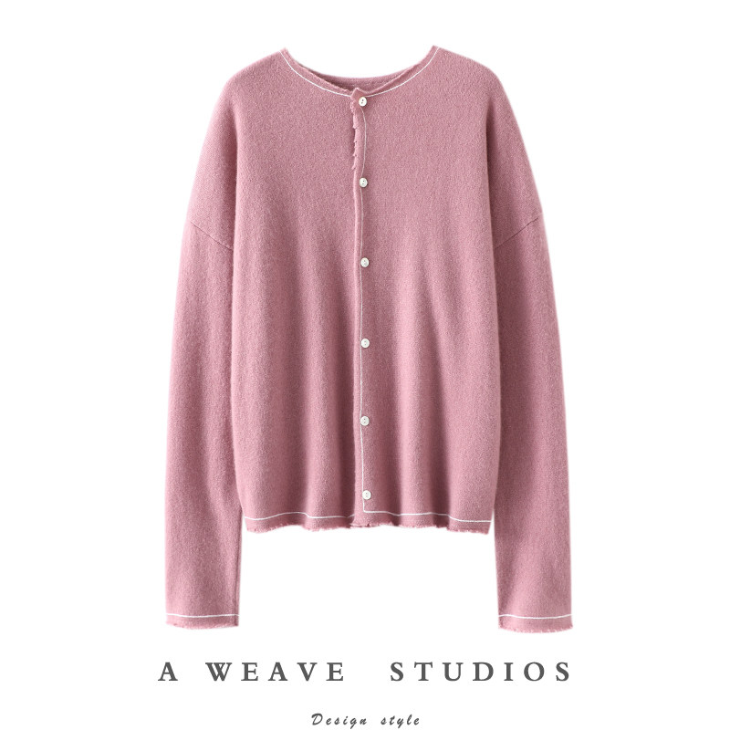 仙美文艺情调~圆领羊绒开衫女纯羊绒毛衣针织开衫外套秋冬新款,女装/女士精品,羊绒衫,淘宝优惠券,粉丝福利购,淘宝优惠卷