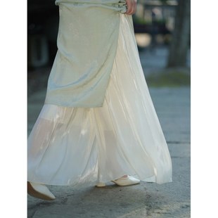 流光衬裙旗袍内搭打底裤中国风汉服衬裤夏季新款百搭薄款修身