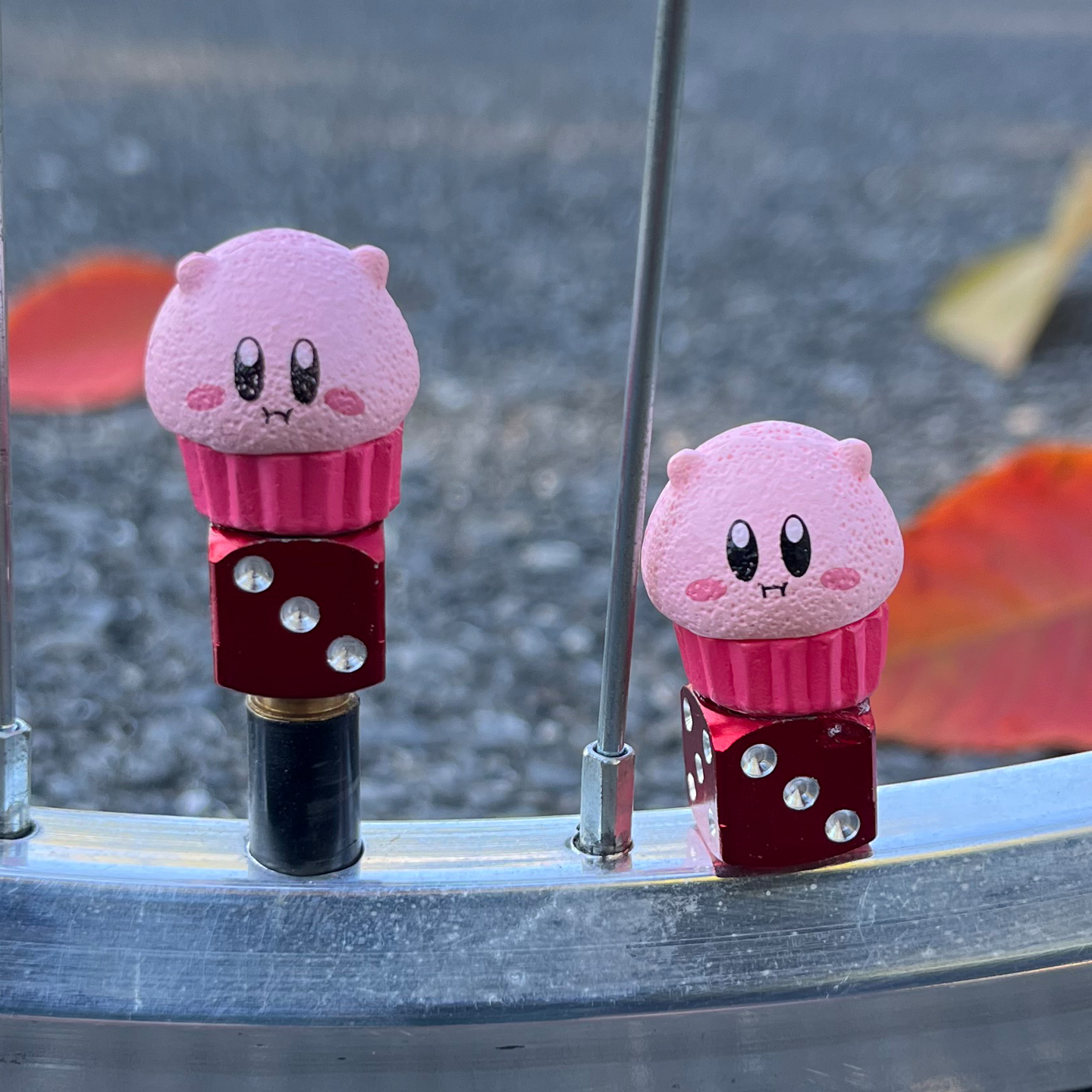 儿童自行车气嘴帽卡通电动车轮胎装饰气门嘴盖折叠山地车气门芯盖