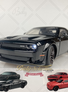 1:32道奇挑战者SRT红眼地狱猫跑车合金汽车模型玩具JKM前轮可转向