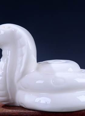 陶瓷12生肖风水白色龙蛇小摆件