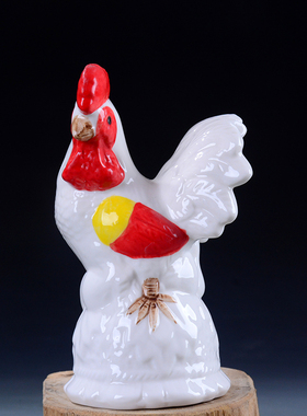 如意陶瓷风水镇宅生肖鸡工艺品