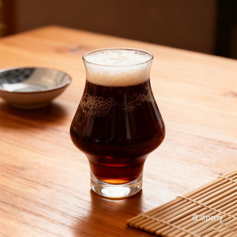 高颜值精酿啤酒杯玻璃闻香杯家用酒吧专用品鉴杯创意饮品杯