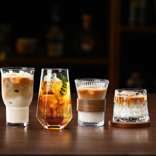 意式浓缩dirty咖啡杯玻璃水杯美式拿铁杯果汁杯高颜值鸡尾酒杯子