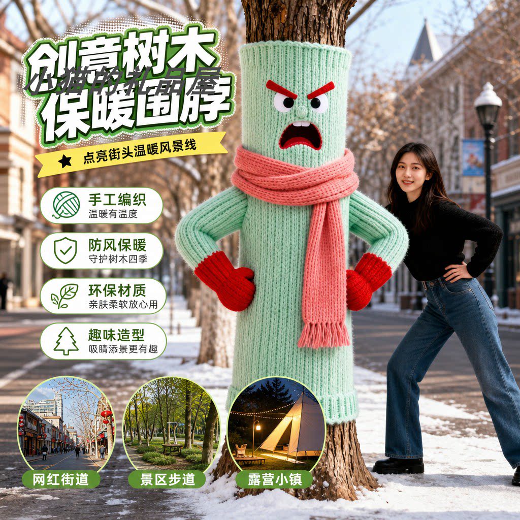 大树穿毛衣秋冬网红打卡装饰定制