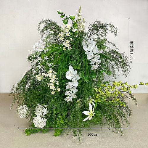 森系牛角拱门仿真花婚礼打卡道具