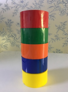 48mmX45米红色胶带 彩色透明包装胶带 航模飞机涂装、DIY胶带