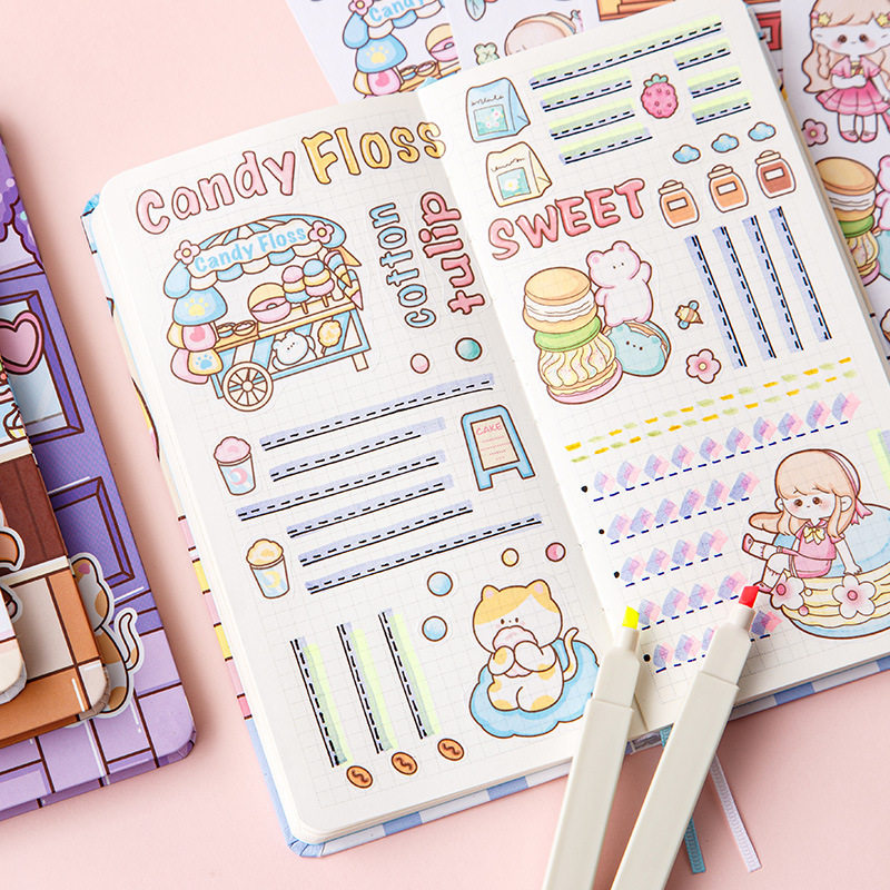 学生可爱迷你记录本芋圆酱weeks本手帐本 少女心高颜值记事本