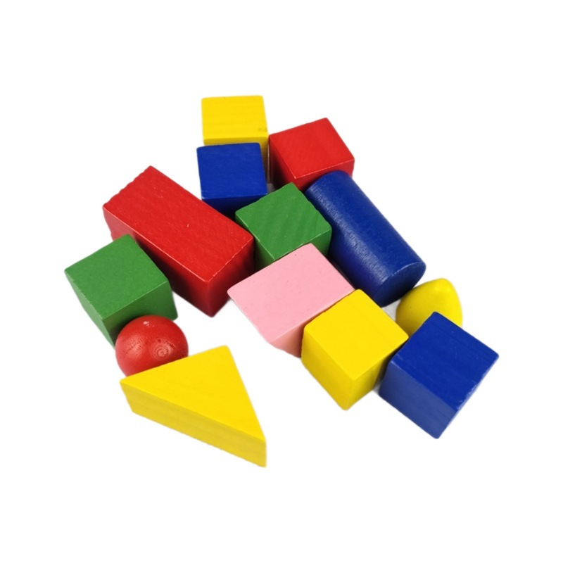 一年级儿童几何体积木教具套装数学学具智力拼图几何体玩具