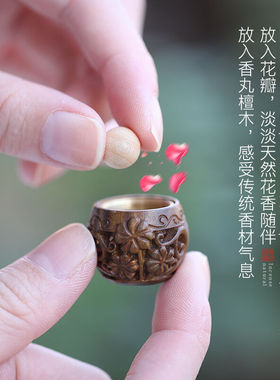 20朽物古风绿檀木葫芦镂