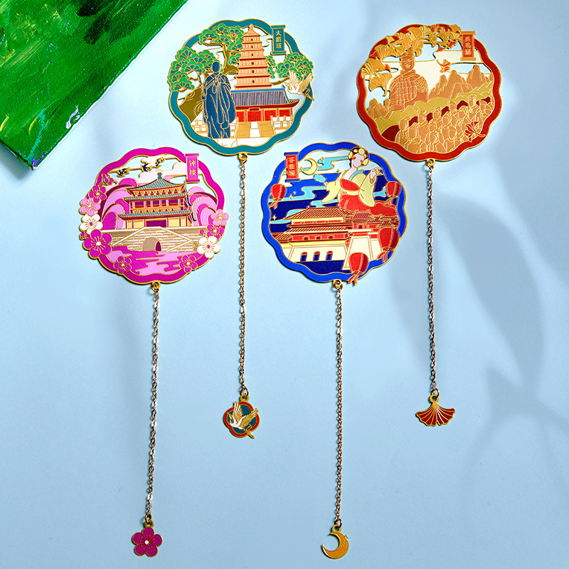 西安特色金属徽章书签冰箱贴钥匙扣景区旅游纪念品文创小礼品送人