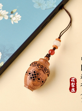 木古风雕刻中国结嘎乌瓶