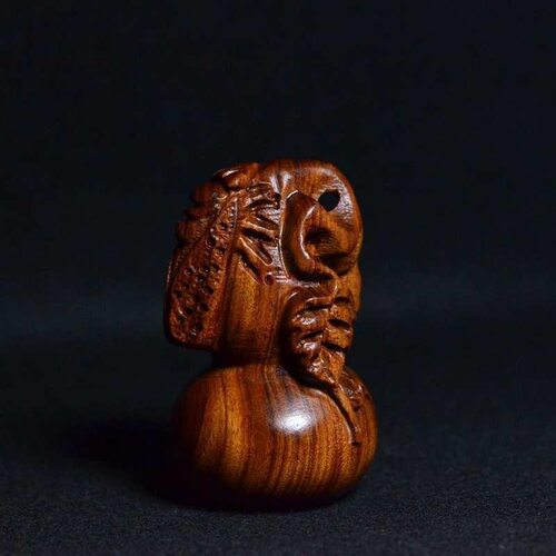 老挝实木雕葫芦手把件多子多福文玩工艺品红木摆件汽车挂件