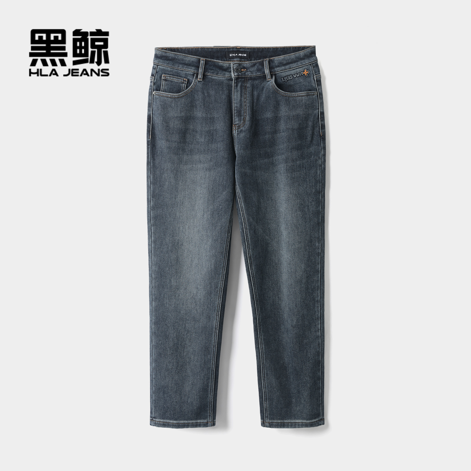 平整裤腰 合体版型 拉链裤门襟 盾形后袋