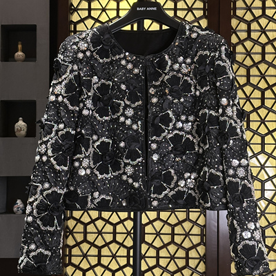 贵气黑银西式外套套装