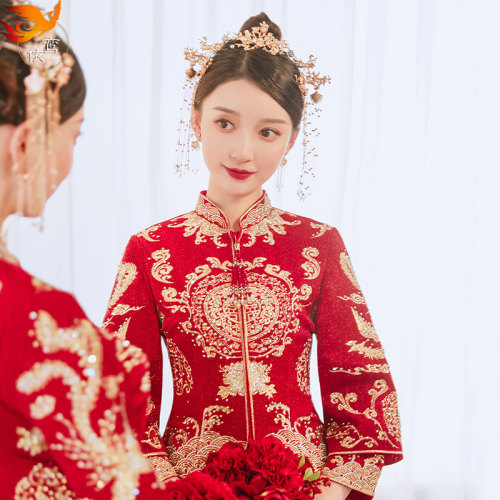 汉服结婚礼服新娘中国风价格 汉服结婚礼服新娘中国风图片 星期三