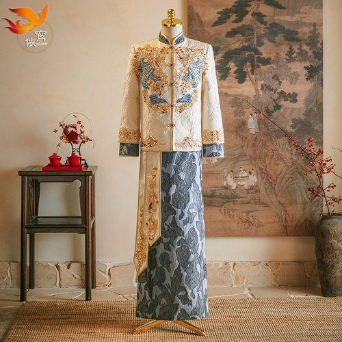 2025新款男士中式秀禾婚服大码