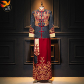中式 大码 男士 秀禾服新郎2025新款 结婚敬酒礼服唐装 龙凤褂男接亲服