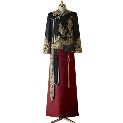 新款秀禾服新郎男士中式礼服依鸾