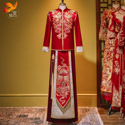 新郎结婚中式礼服2022古装