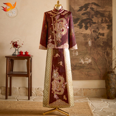 2025新款 高级新郎中式 结婚唐装 秀禾服男士 接亲敬酒服大码 龙凤褂男