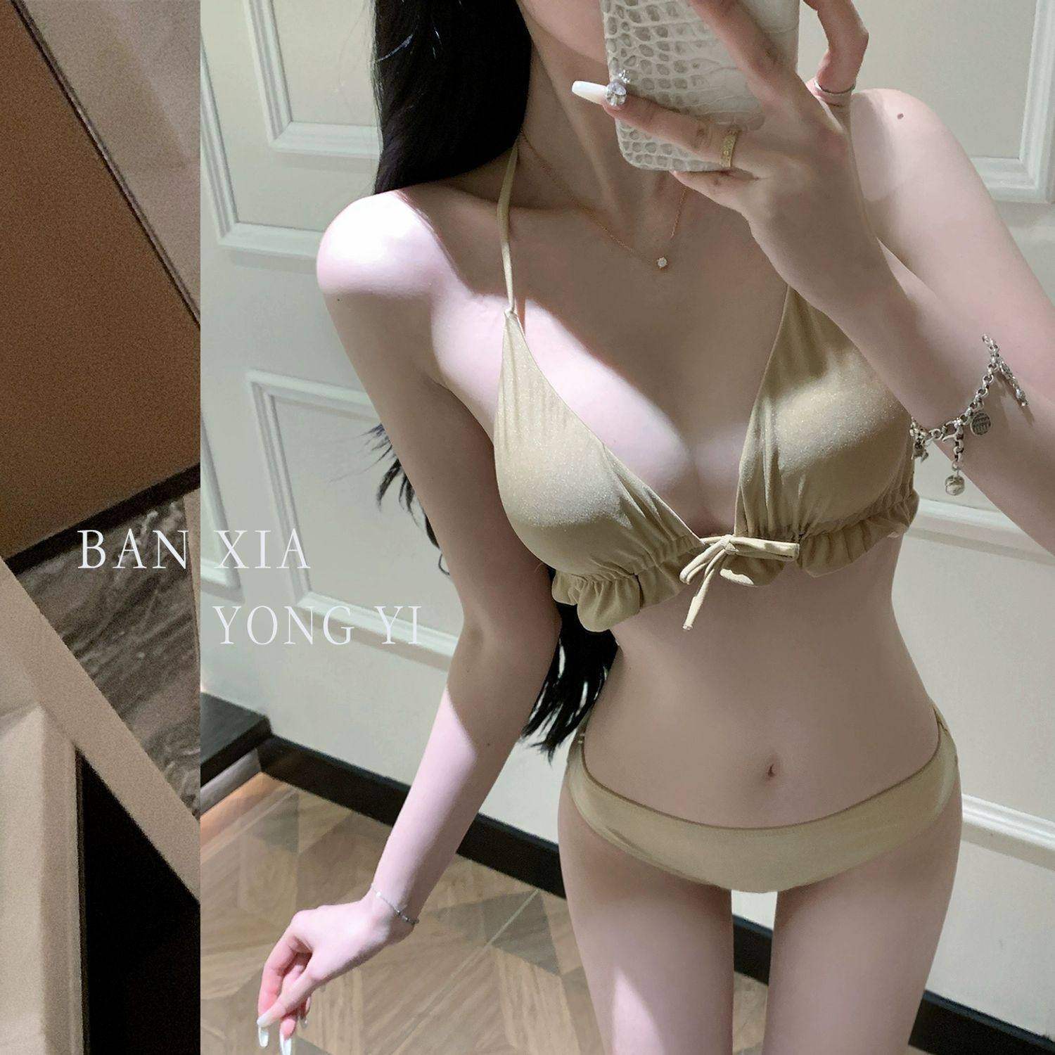 甜美少女三件套分体泳衣女性感辣妹比基尼小胸遮肉蛋糕裙度假温泉,运动/瑜伽/健身/球迷用品,连体泳衣,淘宝优惠券,粉丝福利购,淘宝优惠卷