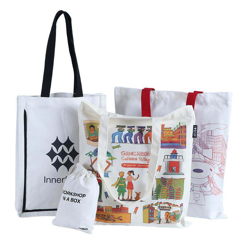 Factory snap button creative hand-held canvas bag custom